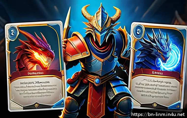 리니지M 변신 카드 조합법 - A dynamic fantasy game scene featuring three powerful transformation cards: "Dragon Form," "Speed Bo...