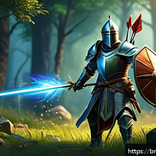 리니지M 클래식 모드 특징 - A detailed scene of a classic MMORPG battle in a fantasy setting inspired by LineageM Classic Mode, ...